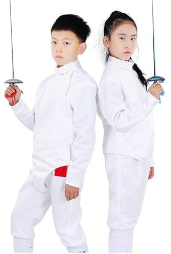 LYXXJRYBHD 3-teiliger Fechtanzug, 350N Fechtuniform, Fechtausrüstung, Unisex-Set Aus Hose, Jacke Und Weste für Das Tägliche Training, Rechte Hand(38#)