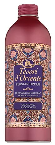 Tesori d'Oriente | Bagno Crema 'Persian Dream' | Cura del corpo aromatica con melograno e tè Rooibos | Rituali benessere per corpo e sensi | 500 ml