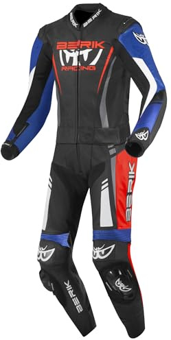 Berik Absolute GP2 Tuta in pelle da moto a due pezzi, nero/blu/bianco/rosso, 54