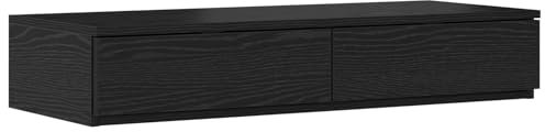 vidaXL Bett-Schubladen Schwarz 100x36,5x16,5 cm Holzwerkstoff
