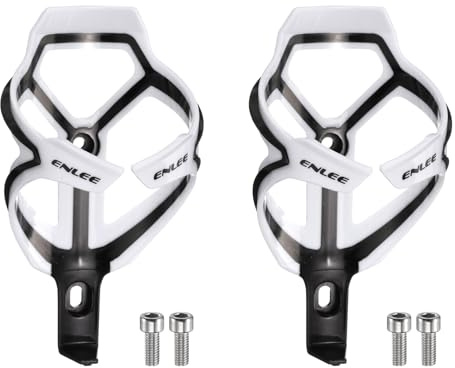 sourcing map 2pcs Bicycle Water Bottle Holder Lightweight Bike Bottle Cages Cycling Cup Holder for MTB Road Gravel, White