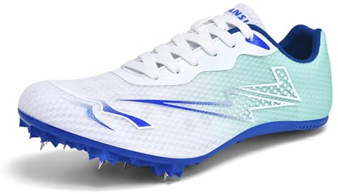 sekiueo Zapatillas De Atletismo con Clavos para Hombre Ligeras para Carreras De Velocidad Saltos Y Niños Y Niñas