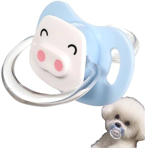 Opemg Ciuccio calmante in silicone per animali domestici, ciucci per cani di piccola taglia, ciucci per gattini, giocattoli per dentizione e giocattoli da masticare per gatti, accessori essenziali per