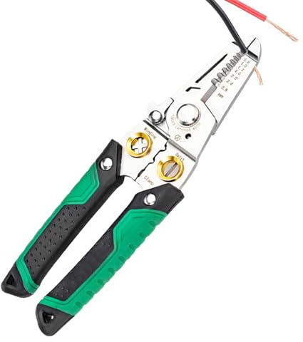 Cortacables para electricista, pinza pelacables, Pinza para conectores eléctricos multifuncional, corte de cables de electricista, pinza para conectores eléctricos, alta precisión para termorretráctil