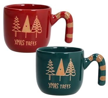 Tognana, Confezione 2 tazze caffè 130cc Senza piatto Candy Twist, Stoneware, Multicolor