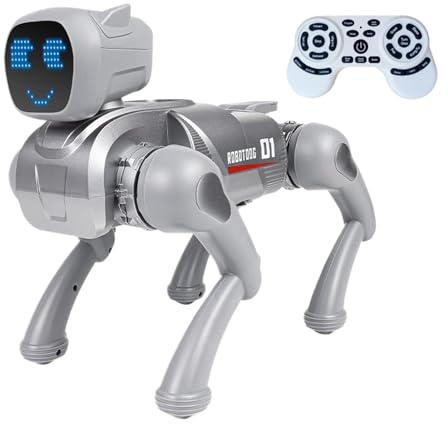 Yplkm Cane Robot - Figure Interattive Con Telecomando,Cani Robotici Intelligenti Che Camminano Animali Domestici - Per Bambini Casa Interno Aula Parco Giochi Giardino Compleanno