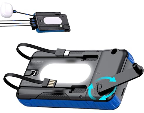 Yongmcxhhj Externt solbatteri, 20000 mAh överlevnadsbatteripaket | extern solcellsladdare | för surfplatta kamera smartphone camping resa resa resa