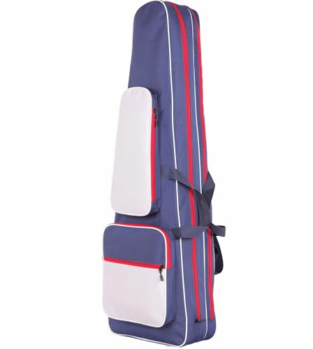 EIGEETO Fencing Bag, Polyester Fabric Waterproof Portable Equipment Bag for Epee Saber Foil HEMA Sword, Fencing Suit and Mask Storage (Red/White/Blue)
