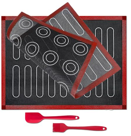 Tapete de silicona antiadherente para hornos - Lámina para hornear - Tela para horno sin BPA - 40 cm x 30 cm - Twolights, Set of 3