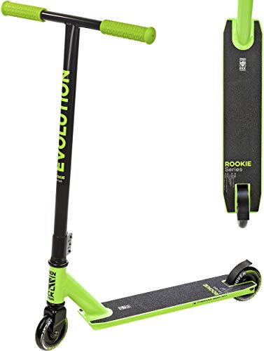RAVEN - Stuntscooter, stunt freestyle scooter - sparkcykel för barn och vuxna - 110 mm PU-hjul, ABEC-9 kullager - Evolution Rookie Lime, 110 mm