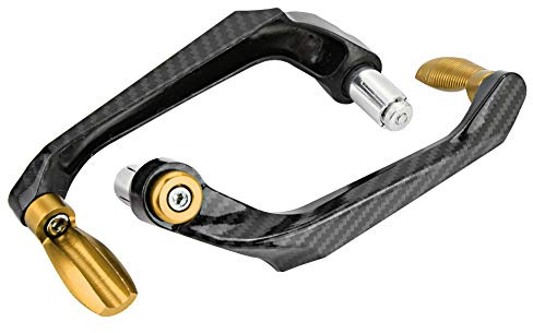 Aramox Motorcycle Motorbike Brake Lever Guards, 7/8 inch Universal Aluminum Alloy Motorcycle Handlebar Brake Protector (Gold)