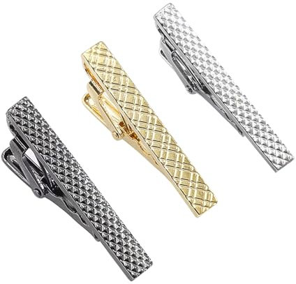 Acooruiteng Krawattennadel Krawattenklammer Klassische Krawattennadeln für Herren Tie Clip Krawattenklammern Krawatten Nadel für Alltag Hochzeiten Party Meeting 3 Stück