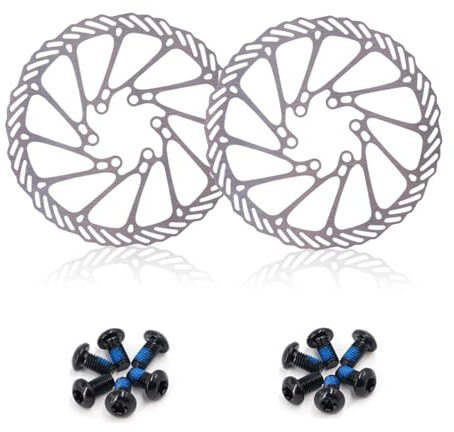 EICKMO 2 PCS Bike Disc Brake Rotors 160/180/203 mm with 12 Bolts - Stainless Steel Bicycle Rotors for Road Mountain BMX MTB Bicycles (180 mm)