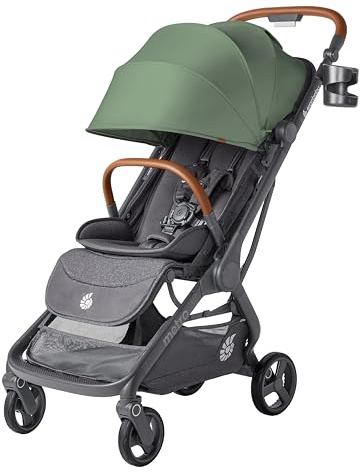 Ergobaby Metro 3 Deluxe Pushchair Buggy with Reclining Function, Baby Buggy from Birth to 22kg (0-4 Years), one-Hand fold and car seat Compatible, Willow Green