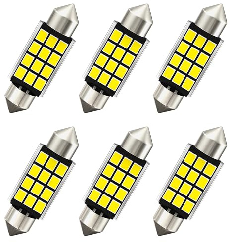 AGLINT C5W 39mm LED Lampor CANBUS Felfri 6418 6461 DE3425 12V LED Belysning för Bilens Interiör Takbelysning Bagagelucka Registreringsskyltbelysning 6000K Vit 6st