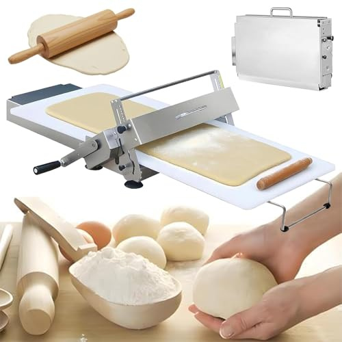 Eastnmythet Laminoir à Pâte électrique à épaisseur Réglable, Machine à Laminer La Pâte Pliable, Machine à Laminer La Pâte Manuelle, pour Pizzas, Pâtisseries et Fondants A300