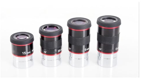 Accessori per telescopi 1 Set Oculare Telescopio 1.25 68° Ultra Ampio 6mm/9mm/15m/20mm for Accessori Telescopio Astronomico 4 Pezzi