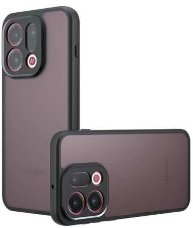 TQLGY Matte Case for Oppo Find X9/X9s 6.59-Inch, Shockproof Military Grade Drop Protection, Frosted Translucent Skin-Touch Hard Back Slim Phone Cover, Black
