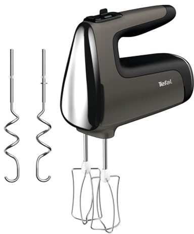 Tefal HT654E38 Powermix Silence Hand Mixer with Pivoting Bowl 2.5 L 600 W Black