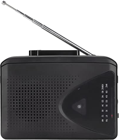 Reproductor de Casete Portátil, Multifunción de Estilo Clásico, Compatible con Radio Am FM, Reproductor de Cinta Compacto Estéreo, Grabadora de Casete de Radio Am FM con Altavoces Integrados
