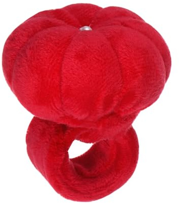 QUARKZMAN Cuscini per Spille da Polso per Cucito, Supporto per Aghi, Pincushions con Cinturino Regolabile Adatti a Tutte le Misure del Polso per Cucito, Quilting, Ricamo, Rosso