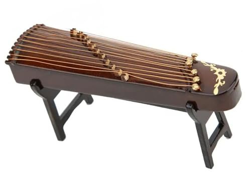 Modèle Miniature Guzheng Avec Support Et Étui, Mini Cithare, Ornements Pour Instruments De Musique Maison Ornements Instrument