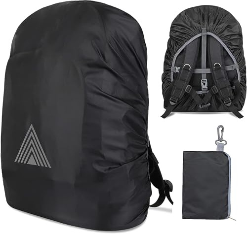 Waterproof Backpack Rain Cover(15-75L)Dustproof Rain Cover for Backpack,Adjustable Rucksack Rain Cover,Backpack Rainproof Protector ,Outdoor Anti-tear Backpack Raincover for Camping,Hiking,Cycling(XS)