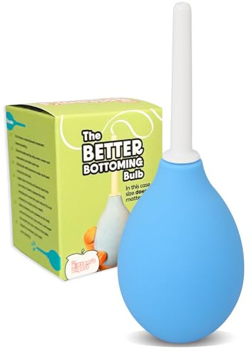 Bottom’s Digest Enema Bulb 3.0-oz Douche with Easy-Clean 6-cm White Tip for Men & Women