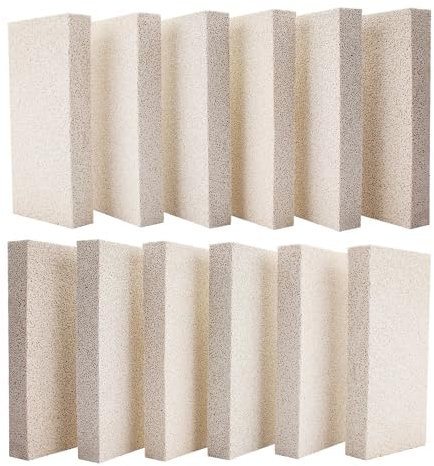 12 stycken isolerande brandtegel för ugnar, ugnar, eldstäder, smide 9 x 4,5 x 1,25 2300F klassificerade isolerande brandtegelstenar