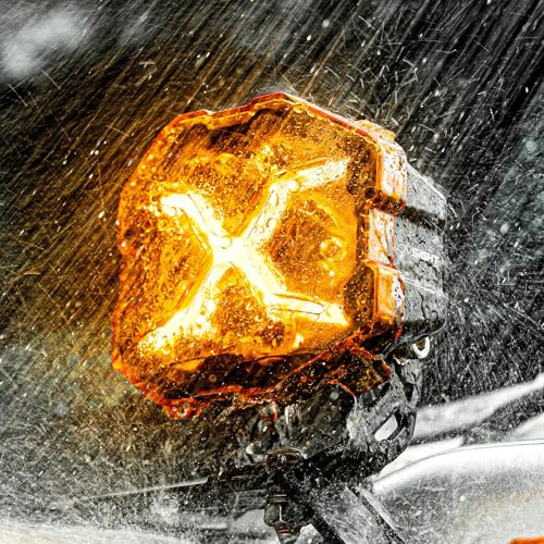 NOVSIGHT X Series 4 Inch Amber/White Off Road Driving Light LED Pods, Pair