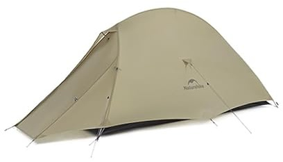 Naturehike 2024 Cloud up Pro Tent, Upgrade Ultralight Tents,1.23kg/2.7lbs,Double 1 Person Tent,for Cycle Camping,Backpacking,Hiking,Self-Standing, Construction,Easy Set up (Khaki)