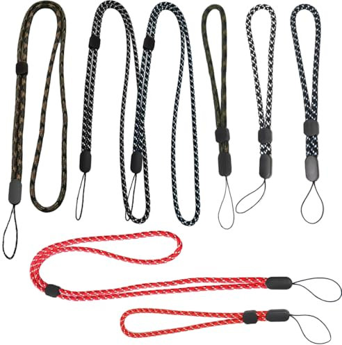 VYIBPDY 8 pcs lanières de Cordon réglables en Nylon,Lanyard Dragonne，tour de cou telephone portable,Poignet Dragonnes,sangle appareil photo,pour téléphone Portable,Appareil Photo,clés USB