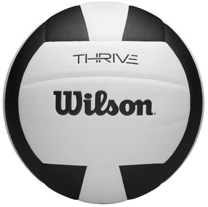 WILSON Thrive Indoor Game Volleyball - Official Size, Black/White