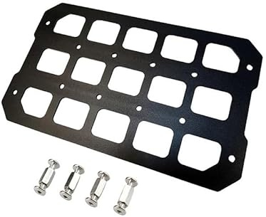 Motorradtasche Gepäcktaschen Universal Side Box Organizer Modulare Lagerung Motorrad Molle Panel Für Kofferraum Lagerung Aluminium Legierung Wasserdicht Taktische Motorrad Hecktasche(2pcs Aluminum)