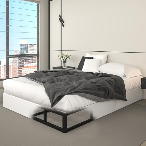 Oykomuc Box Spring Queen Size Bed Base 9 Inch High, 3000 LBS Heavy Duty Metal Mattress Foundation with Fabric Cover, Easy Assembly, Quiet Noise Free, Non Slip