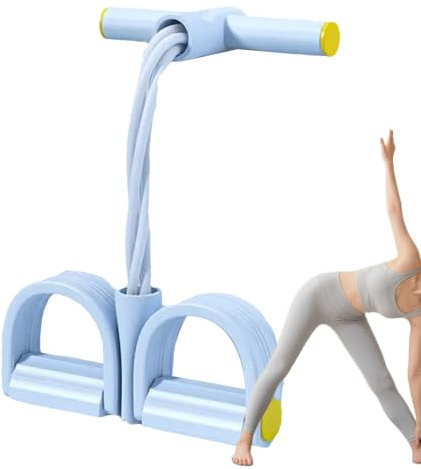 Banda de resistencia para pedal de pie, bandas de resistencia de ejercicio ABS con asas, cuerda de tracción portátil para entrenamiento en casa, gimnasio, entrenamiento, banda de tensión elástica