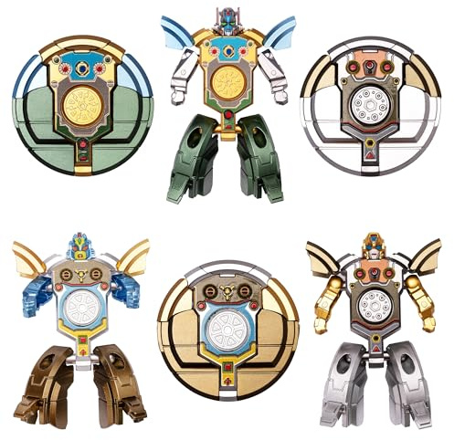 Transformable Robot Fidget Spinner Toys, 6 Pack Deformable Fidget Spinners for Kids Party Favor Fingertip Gyros for Christmas Stocking Stuffer Bulk Gifts Kids Classroom Prizes