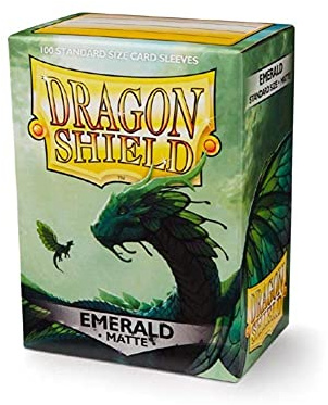 Dragon Shield Matte, Emerald 100 Stück Kartenfolien Kartenhüllen Sleeves - für Sammelkarten wie Pokemon Magic - Standardgröße