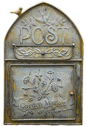 TentHome Boîte aux Lettres Murale en Fer Forgé avec Figure d'oiseau pour Maison de Campagne