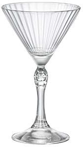 Bormioli 93957 Rocco America - Juego de 6 copas Martini pequeño, cristal, 15,5 cl