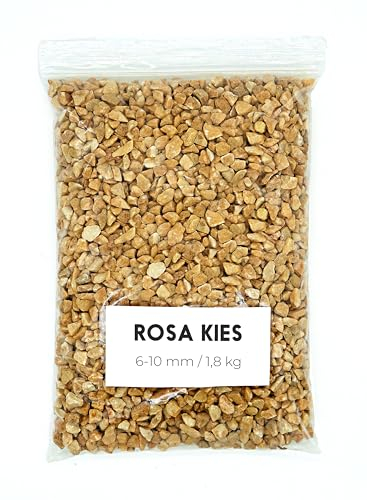 Landare Gravier Rose 1,8Kg - Gravier Aquarium - Gravier Decoratif - Cailloux Decoratif - Gravier Jardin Exterieur - Galet - Cailloux Aquarium Decoration (6-10 mm) (Rose)