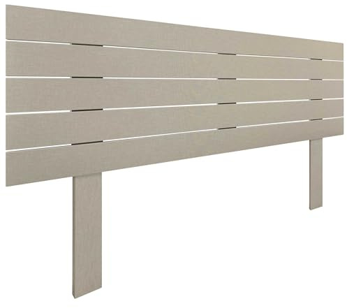 DHOME Tête de lit en Bois MDF Recyclé avec Pieds Lit Horizontal Style Palettes Quincaillerie Incluse (Finition Lin, 160cm)