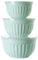 Diaxilu Lot de 3 grands saladiers avec couvercles - 2 l/3 l/4 l - Empilables - En plastique de qualité supérieure sans BPA - Passe au lave-vaisselle et au micro-ondes - Bleu