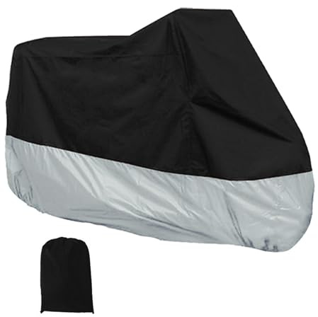 Motorbike Cover, Outdoor Waterproof Motorcycle Cover for Outside Storage(sliver)