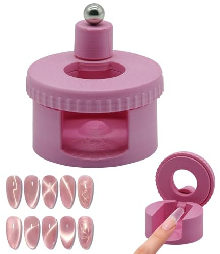 Nuovo magnete rotante per unghie a forma di occhio di gatto 2026, magnete per smalto rosa, aspirazione automatica di perline di vetro per unghie a forma di occhio di gatto, Nail Art penne