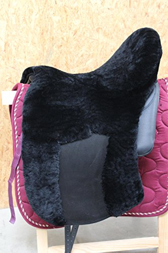 Sehr schöne echt Lammfell Zalea in Vollfellausführung - kompletter Lammfellbezug, Sattelbezug für Deuber & Partner Sattel IBERO Verano