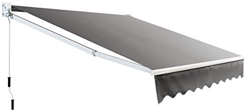COSTWAY Gelenkarmmarkise Markise, 300 x 250cm Terrassenmarkise mit Alu-Rahmen & Handkurbel, Sonnenmarkise 40-100° Winkel einstellbar, Sonnenschutz & Wasserdicht Balkonmarkise für Balkon, Terrasse