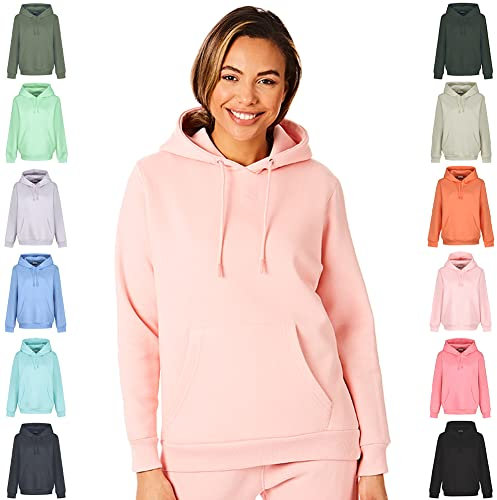 Light & Shade LSLSWT005 Haut Sweat-Shirt À Capuche Super Soft Touch Loungewear pour Femmes, Rosee, S