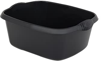 M1SS 32cm Round, 32cm Square, 39cm Rectangular High Grade Upcycled Plastic Bowl Kitchen Sink , Basin Mixing, Washing Up Bowl Tidy Organizer (Midnight Black) (Rectangular)