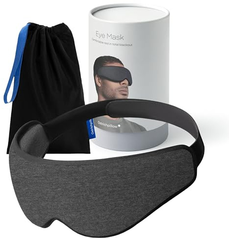 Ostrichpillow - Augenmaske | Ergonomische 3D-Maske | Passt Sich der Gesichtsform an | Maske zum Schlafen, Ausruhen, Entspannen | Blockiert Licht für Absolute Dunkelheit (Dark Night).